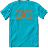 Amsterdam T-Shirt | Souvenirs Holland Kleding | Dames / Heren / Unisex Koningsdag shirt | Grappig Nederland Fiets Land Cadeau | - Blauw - M
