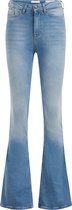 WE Fashion High rise super wide flared jeans met stretch