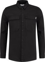 Purewhite -  Heren Regular Fit   Overhemd  - Zwart - Maat XS