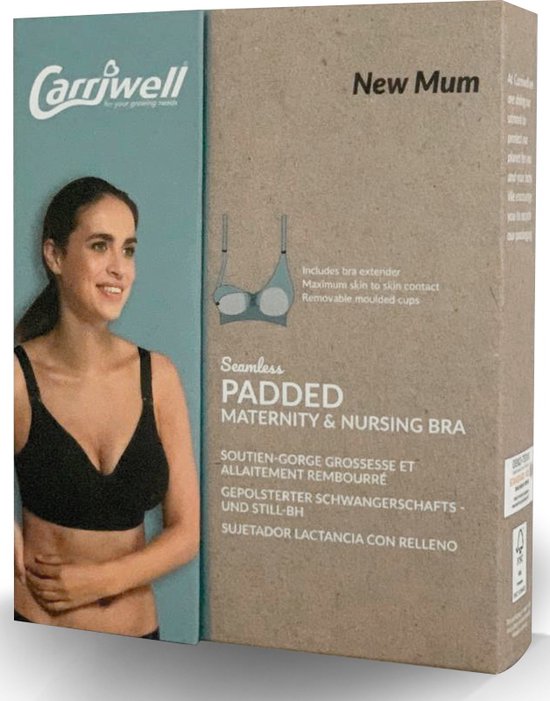 Carriwell Padded Voedingsbh - voorgevormd - Zwart - M | bol.com