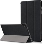 Samsung Galaxy Tab S6 Lite Hoesje - 10.4 inch - Samsung Tab S6 Lite Hoesje - Tri fold book case hoes - TPU Back Cover met stand Zwart
