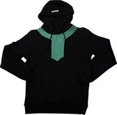 Riyad Green - Zwarte hoodie - Groene patroon - Unisex