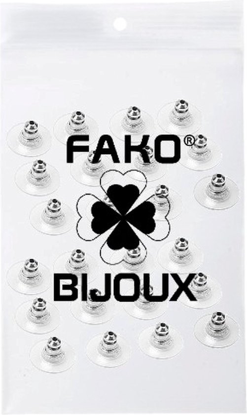 Fako Bijoux® - Oorbel Stoppers / Achterkantjes - 11mm - Zilverkleurig - 25 Stuks - 