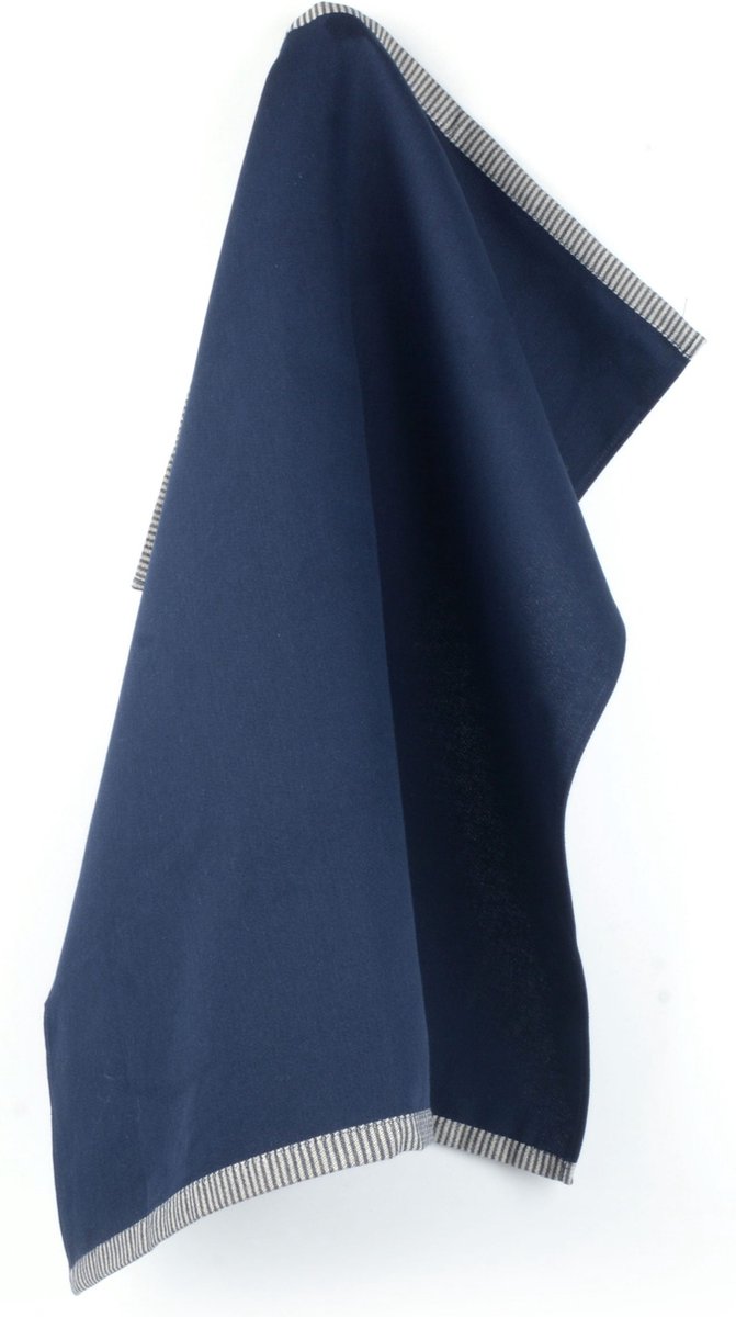 Bunzlau Castle Theedoek Effen - Set van 6 - Donker blauw