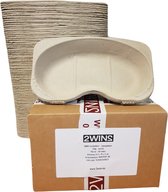 2WINS wegwerp nierbekken - spuugbakjes van karton - 80 stuks 750 ml