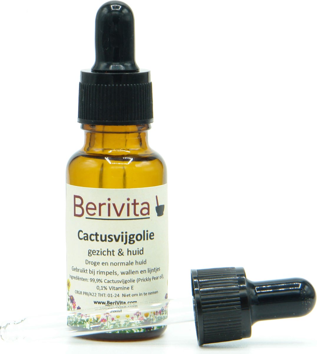 Goedkoopste Cactusvijgolie 20ml Pipetfles - Pure, Koudgeperste en Onbewerkte Prickly Pear Oil uit Marokko