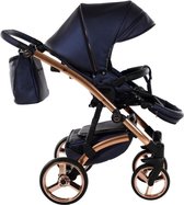 Tako Baby - Premium GT Blauw / Rosé Goud - 3 in 1 Kinderwagen - Inclusief autostoel - Complete wandelwagen