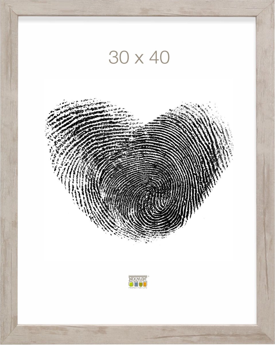 Deknudt Frames fotolijst S45RH1 - naturel - grijs - hout - 30x40 cm