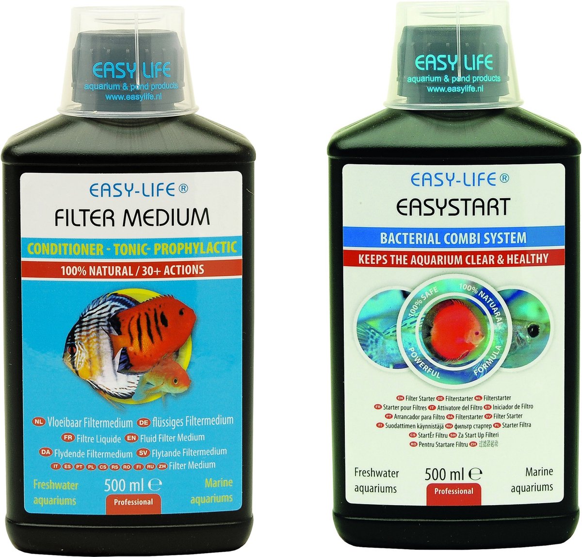 Filtermedium + Easy Start 500ml - Geeft het aquarium een vliegende start