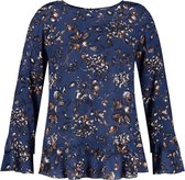 SAMOON Dames Uitlopende blouse met volants