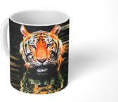 Mok - Tijger - Water - Reflectie - 350 ML - Beker - Uitdeelcadeautjes