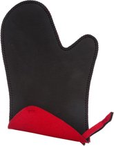 Gant de cuisine/gant de cuisine néoprène noir/rouge 17,5 x 27,5 cm - Manique - Gant de cuisine