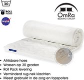 Omra - Apelly - Topper - Traagschuim - Nasa - Rits - Rollpack - Tweepersoons - 180x200x7 cm