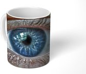 Mok - Blauw oog met reflectie - 350 ML - Beker - Uitdeelcadeautjes