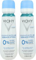 Vichy Deodorant Minéral 48h Tolerance Aerosol 2x100ml