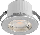 Braytron Veranda LED Minispot Plafondspotjes LED Downlight- Waterdicht IP54 -Zilver -3W -6500K