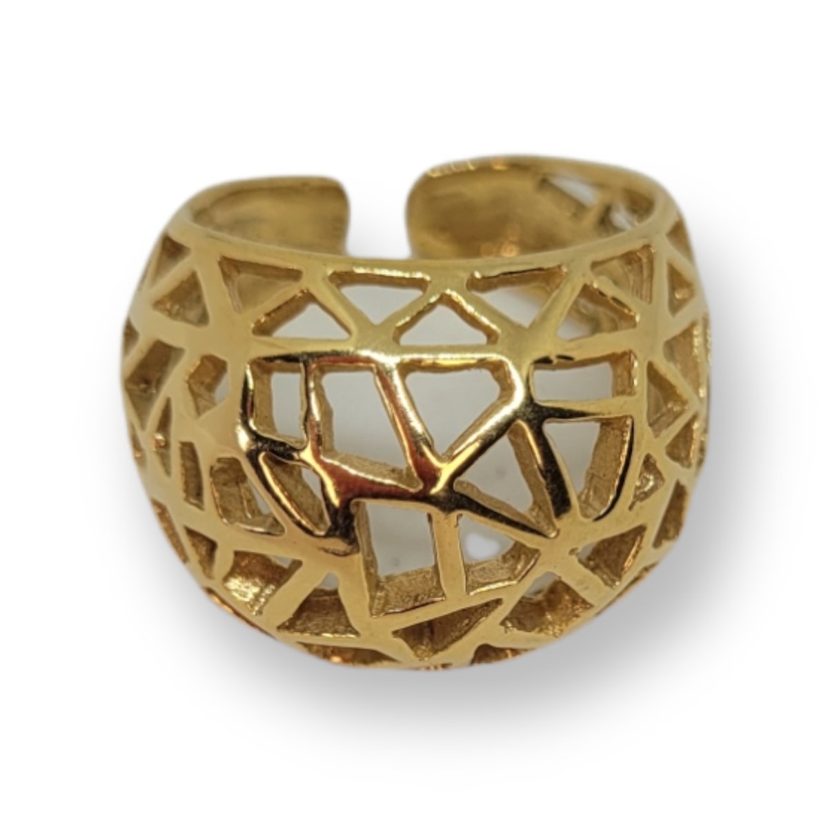 HÕBE – Clara Ring – 18 Karaat Goud Verguld Sterling Zilver – Gerecycled Zilver – Ring– Handgemaakte Sieraad – Accessories – Dames Ring – Adjustable Ring
