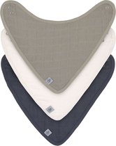 Lassig Olive/Milky/Navy 3 Stuks Hydrofiel/Terry Bandana Slab 1312027988