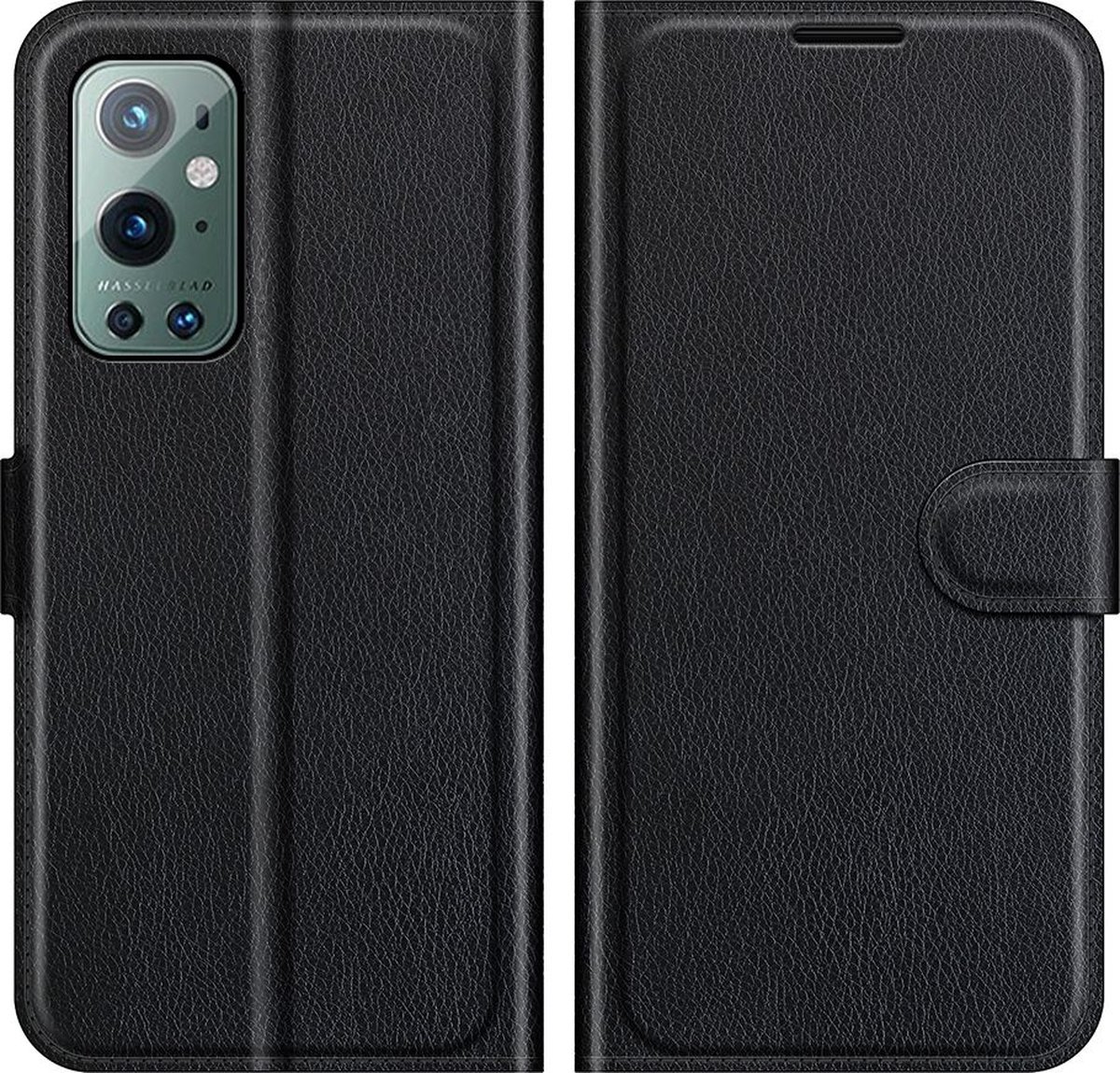 Mobigear Telefoonhoesje geschikt voor OnePlus 9 Pro Hoesje | Mobigear Classic Bookcase Portemonnee | Pasjeshouder voor 3 Pasjes | Telefoonhoesje voor Pinpas / OV Kaart / Rijbewijs - Zwart
