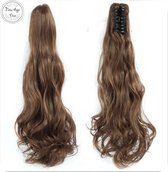 Paardenstaart - Bruine extensions - Curly - 6A# - Haarstuk - Haarverlenging - Brazilian ponytail