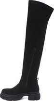 WELOVESHOES® Laarzen met Hak - Suedine - Zwart - Maat 38