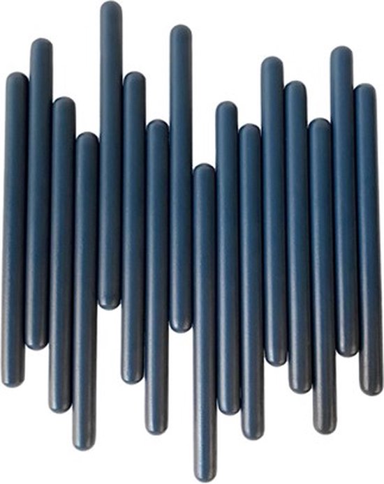 XLBoom Tuub Kapstok Large - RVS - Blauw - 30,5 × 6 × 37,5 cm