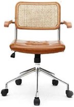 Frisson life - Bureaustoel - Minimalistische Rotan Bureaustoelen - Bruin