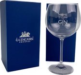 Gin glas Jura Gegraveerd met Home is where the … - Geschenkverpakking - Glencairn Crystal Scotland