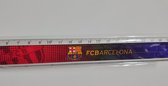 FC Barcelona voetbal liniaal blauw / rood / zilver 30 cm KUNSTSTOF (cadeau idee)