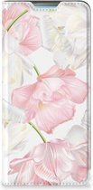 Stand Case Hoesje Cadeau voor Mama Geschikt voor Samsung Galaxy A53 Smart Cover Mooie Bloemen