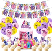 My Little Pony Verjaardagsfeestje Benodigdheden/My Little Pony Pull Vlag-Cake Insert-Ballon Set