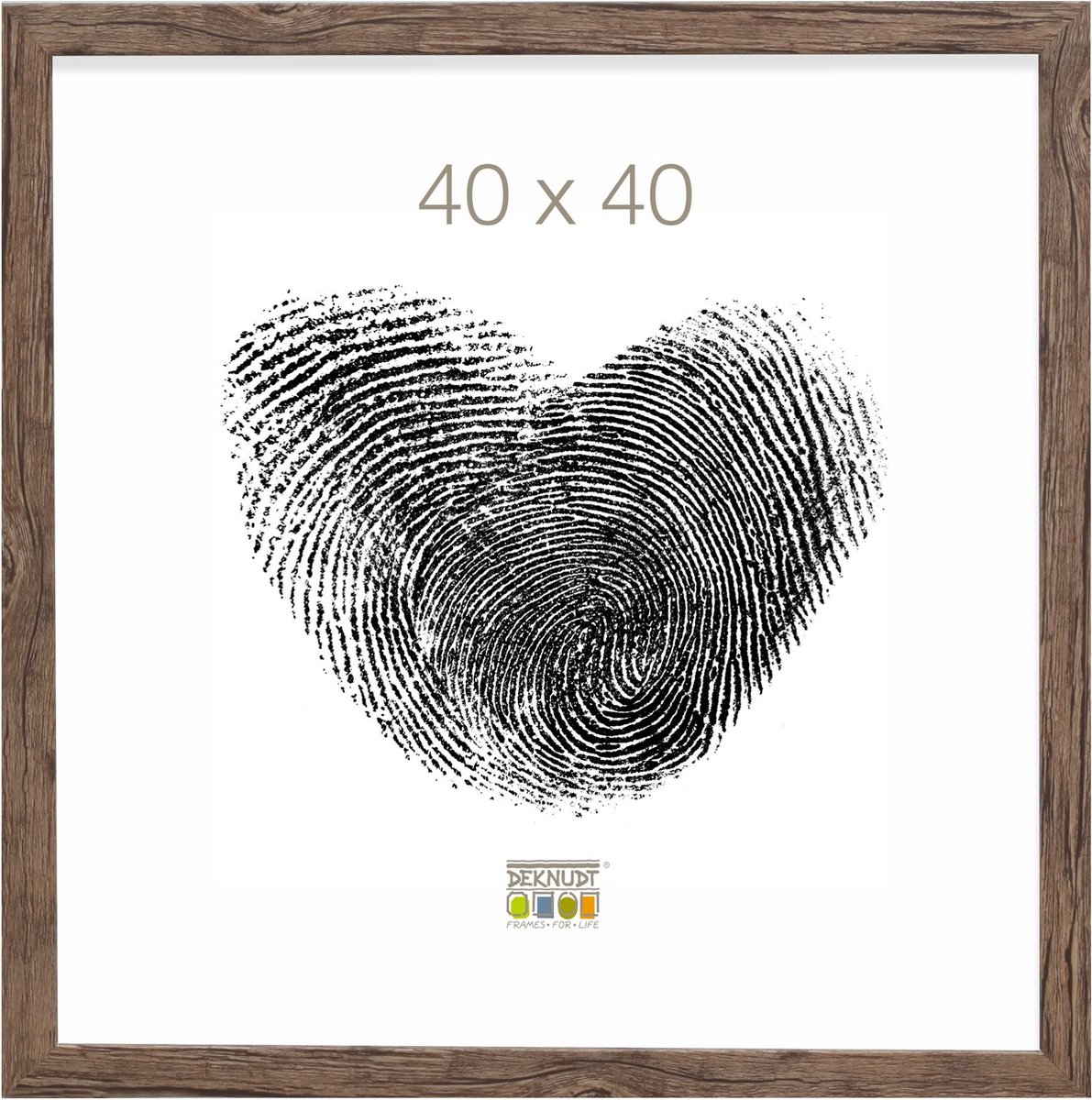 Deknudt Frames fotolijst S45RH3 - bruin - hout - 40x40 cm