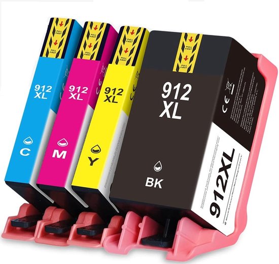Inktdag inktcartridge voor HP 912 inkt cartridges, HP 912xl inktcartridge 4 pack...