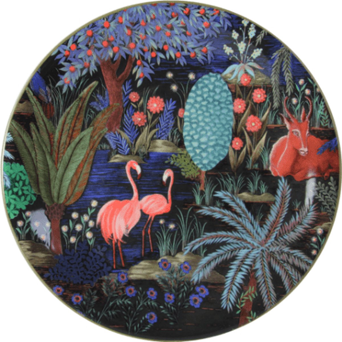 GIEN FRANCE - Le Jardin du Palais - Ontbijtbord Flamingo 22cm