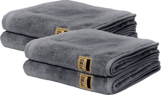 Betz XXL 2-delige Badhanddoekenset PALERMO 100% Katoen Maat 100x200 cm Kleur antraciet - groen
