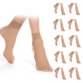 Korte pantykousen - beige - Maat 35/42 - 10 Paar