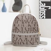 Lagloss Fashion Mode Taupe Mini Rugzakje - Modische Multi Rugzak - Type Lil Bag - Mode Rugzak Dames Tieners - 18x21.5x7.5 cm