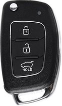 Hyundai klapsleutel | sleutelbehuizing | 3-knops | Chroom | Luxe sleutel |