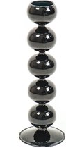 Housevitamin - Droogbloem vaas bubbels - Vaas zwart - Glazen vaas - 8x8x18.5cm - Luxewoondecoratie.nl