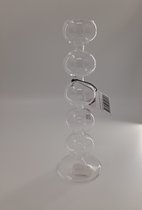 Housevitamin - Droogbloem glazen vaas bubbels - Helder - Vaas glas - 8x8x18.5cm - Luxewoondecoratie.nl