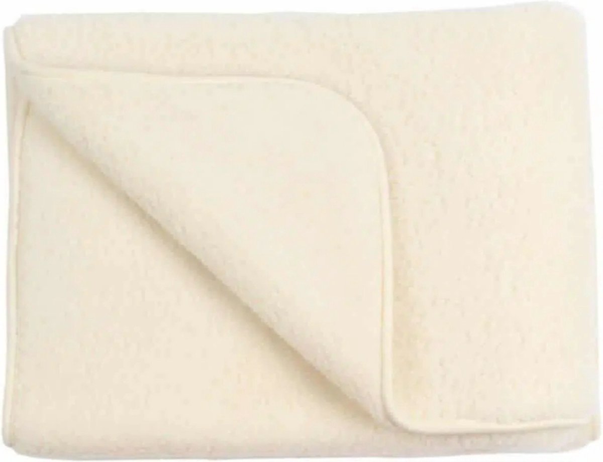WOLLIES Amsterdam - Wieg Deken - Wit - Merino Wol - 75 x 100 CM