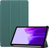 Geschikt voor Samsung Galaxy Tab S6 Lite Hoesje - 10.4 inch - Tab S6 Lite Hoesje - Tri fold book case hoes - TPU Back Cover met stand Groen