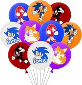 Sonic Ballonen - 12 Stuks - Sonic the Hedgehog - Ballonnen Verjaardag - Latex Ballonnen - Sonic Speelgoed