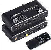 NÖRDIC SGM-199 HDMI switch 2 naar 1 - Toslink - 3.5mm Jack - 4K - Zwart