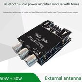 ZK-502MT 2.0-Kanaals Bt Aux Digit Audio Eindversterker Module High Power Sound Amp Ondersteuning Treble Bass En Volumes aanpassing