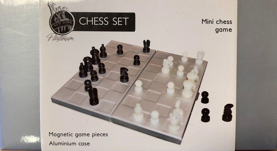 Afbeelding van het spel Reis schaak spel, magnetisch, opklapbaar- afm 14 x 14 cm
