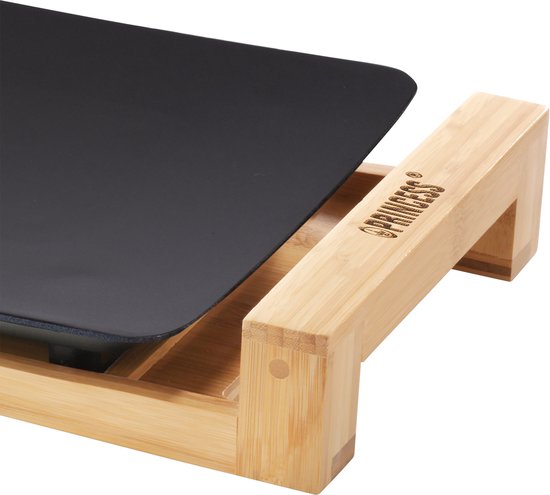 Princess Table Chef Pure Black 103026 - Gourmet - Grill & Bakplaat - 50x25 cm - Regelbare thermostaat - 2 meter snoer - 2200 Watt - Bamboe — afbeelding 2