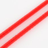 Chenilledraad 5 mm("100 stuks") lengte 30cm - Kleur: Rood