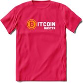 Bitcoin Master - Crypto T-Shirt Kleding Cadeau | Dames / Heren / Unisex | Bitcoin / Ethereum shirt | Grappig Verjaardag kado | Tshirt Met Print - Roze - XXL