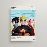 Anime Poster - Naruto Shippuden Poster - Minimalist Poster A3 - Naruto Shippuden Merchandise - Vintage Posters - Manga